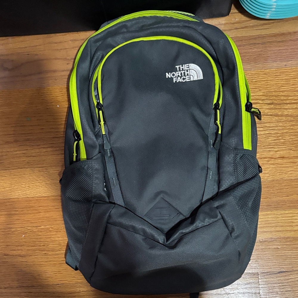 The North Face Charcoal and Lime Men's Backpack